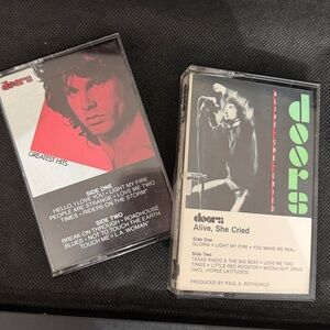 Vintage 80’s cassette tapes- The Doors - Greatest Hits & Alive, She Cried - 2